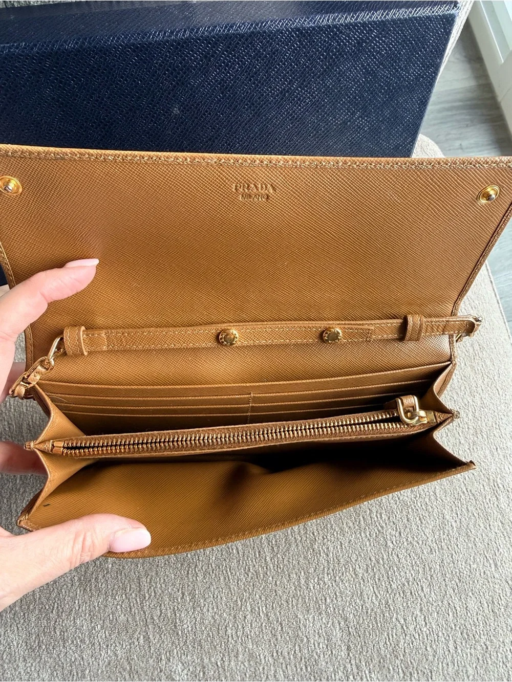 Prada tan brown